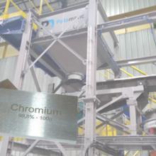 Chromium powder handling Loading drums and big bags