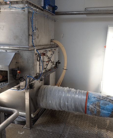 automatic sugar sack discharging