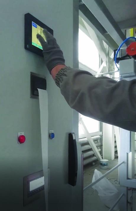 Overview of the control cabinet used to control the filling of big bags.