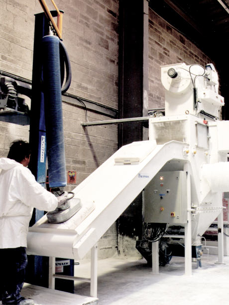 sack tube lifter handling Palamatic Process