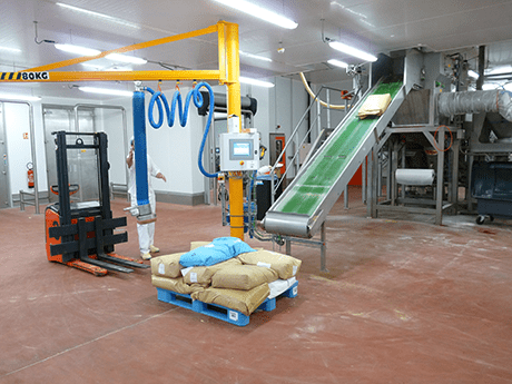 sack tube lifter palamatic process sack discharging